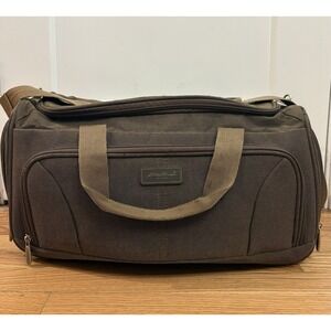 Vintage 90s Eddie Bauer Brown Weekender Duffle Bag Gym Carry On